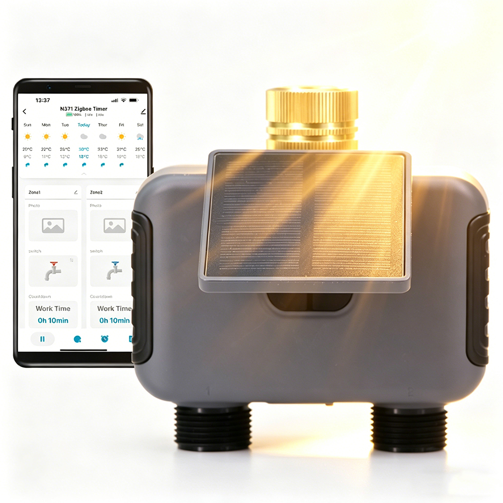 Smart Garden Lock - Tuay Smart Solar 2-Zone Watering Timer