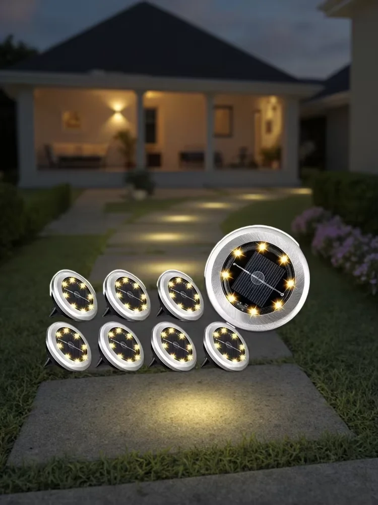 Smart Garden Solar Lights - 8 Pack Mini Solar Ground Lights