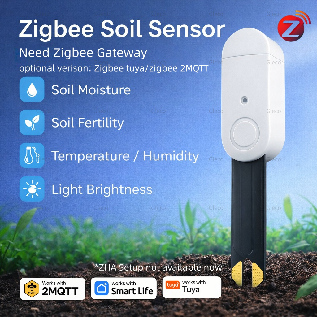 Smart Garden Monitor - Zigbee Temperature Humidity Moisture Sensor Smart