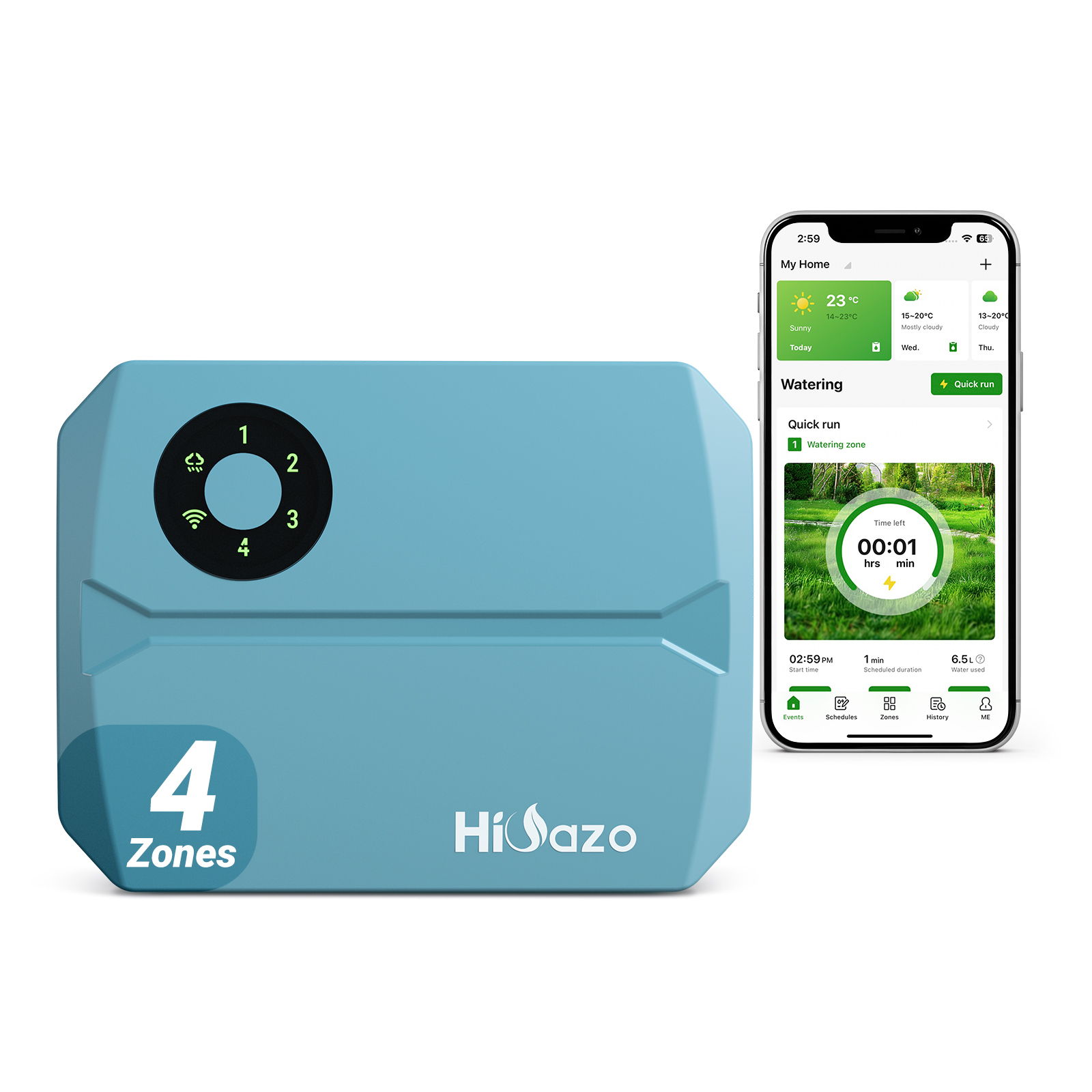 Smart Garden Watering Can - 4-Zone Wireless Irrigation Controller Home Garden