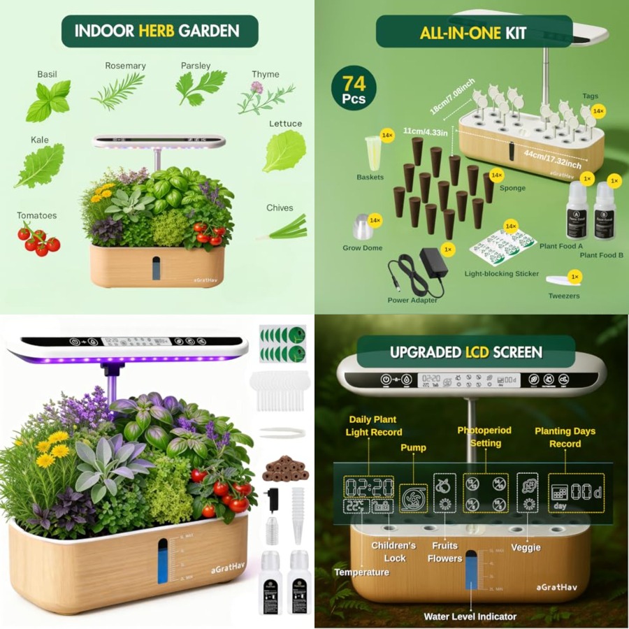 Smart Garden Solar Lights - Hydroponics Growing System Kit, Indoor Herb