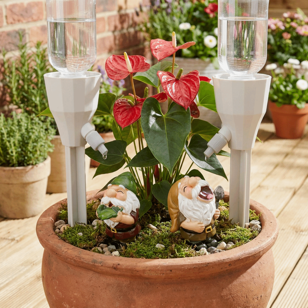 Smart Garden Watering Can - Resin Gnome Self Watering Spike Rustic