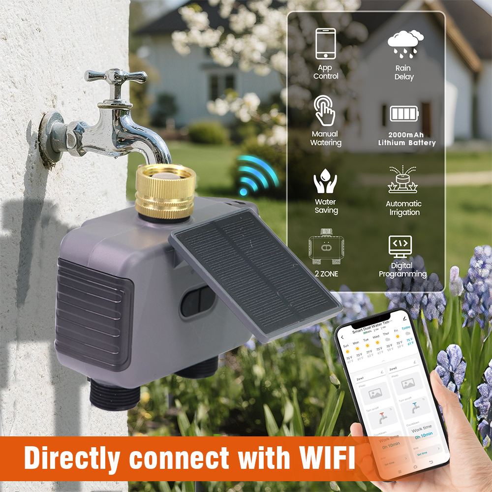 Tuay Smart Solar 2-Zone Wateri - Smart Garden Lock 评论和价格