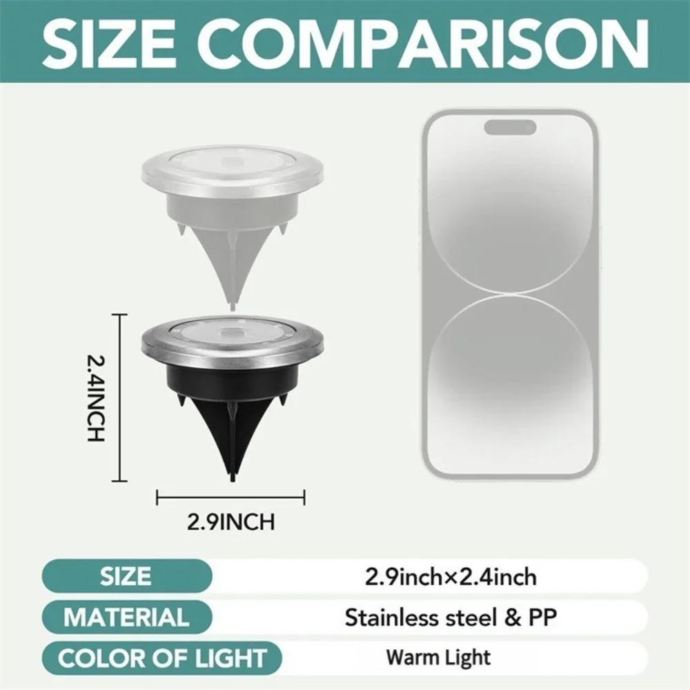 8 Pack Mini Solar Ground Light - Smart Garden Solar Lights 评论和价格