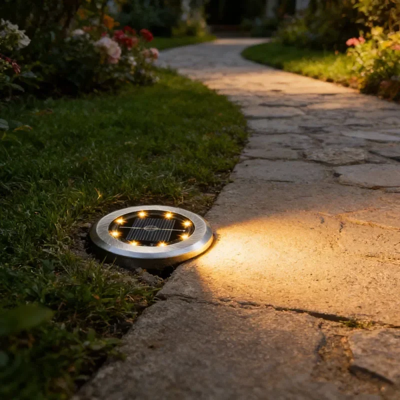8 Pack Mini Solar Ground Light - Smart Garden Solar Lights 评论和价格