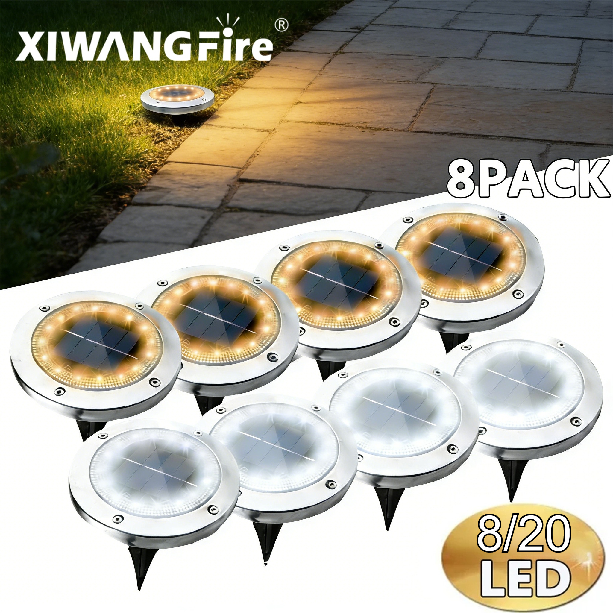 Solar Buried Ground Lights, 8/ - Smart Garden Solar Lights 评论和价格