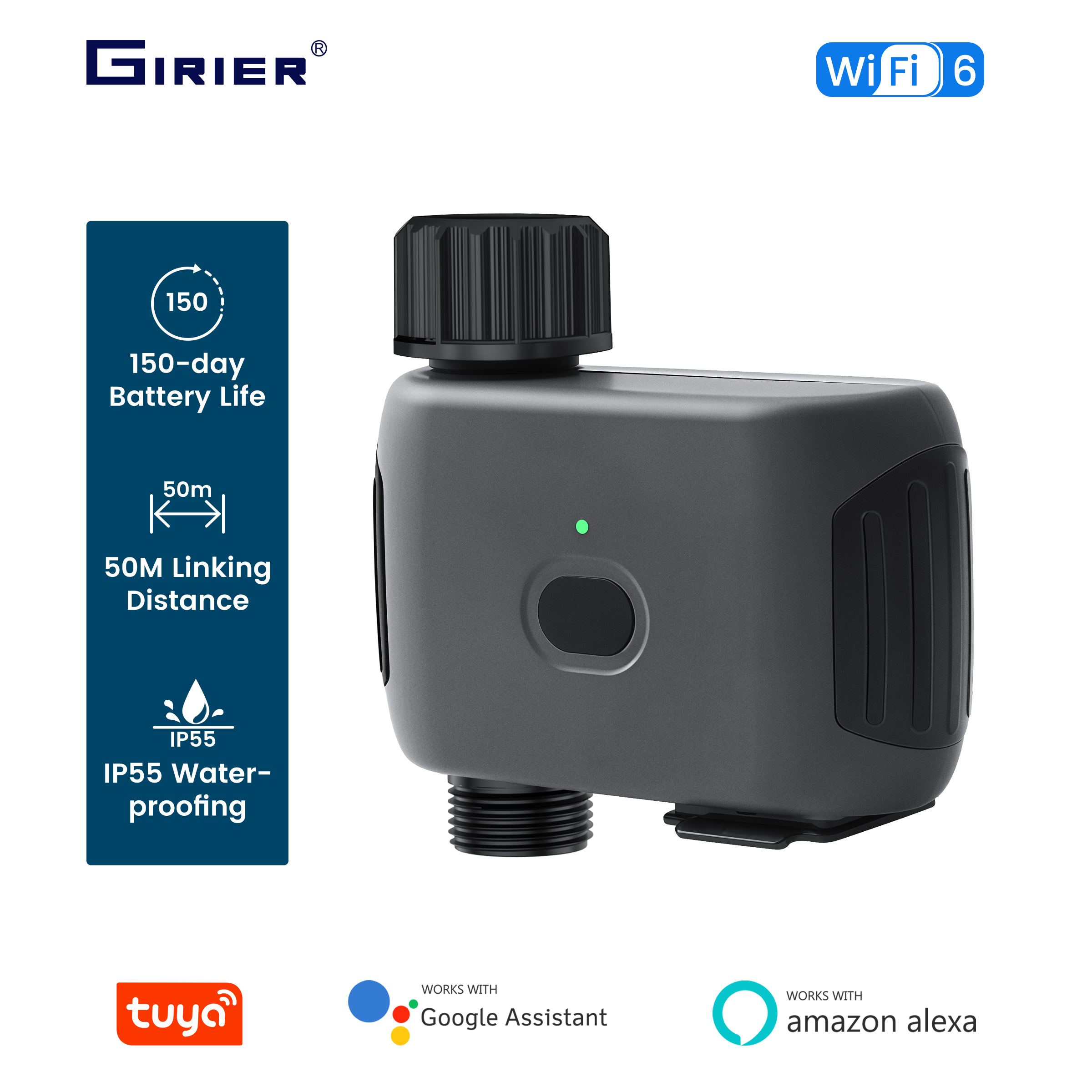 GIRIER Tuya Smart Water Timer  - Smart Garden Irrigation System 评论和价格