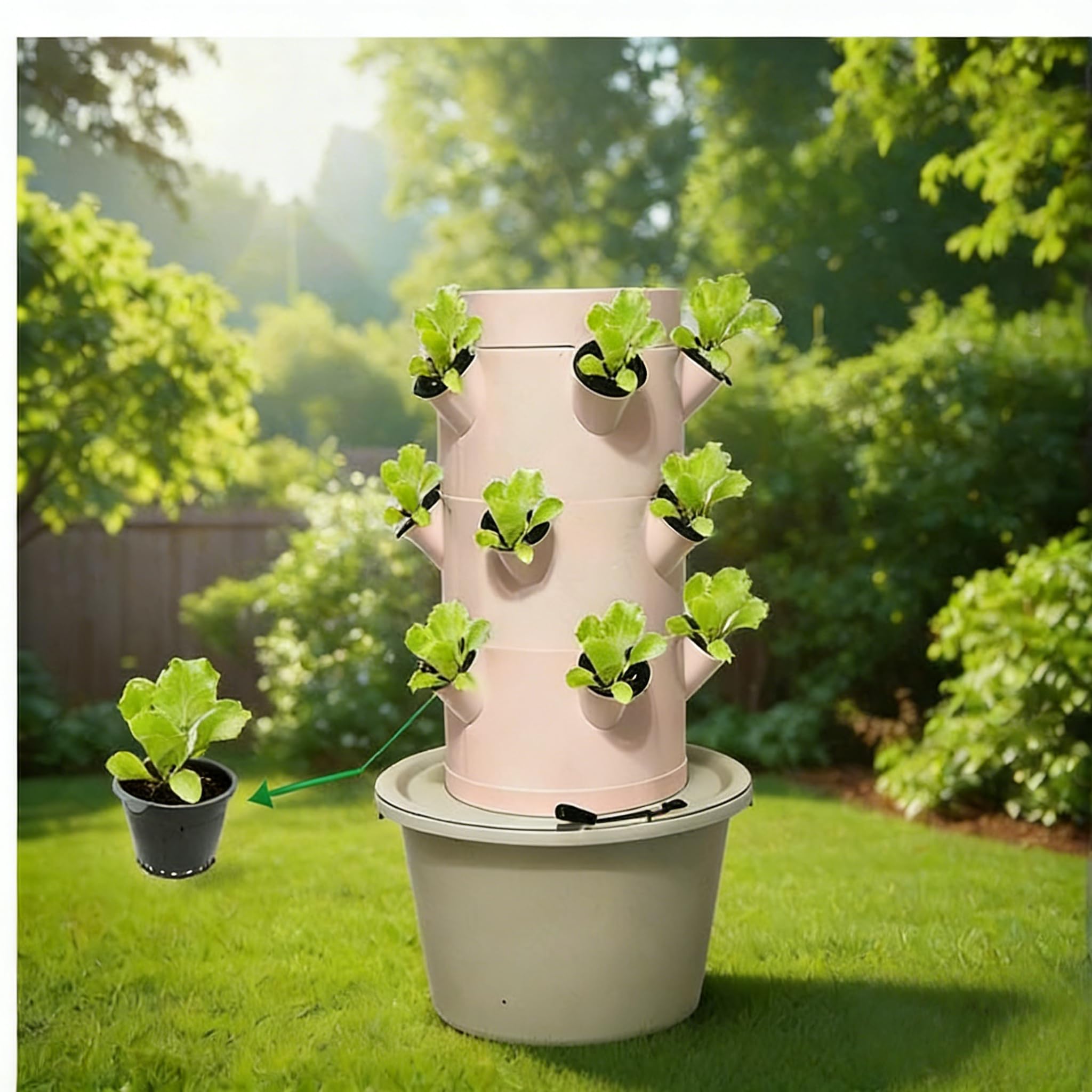Vertical Hydroponic Growing Sy - Smart Garden Vertical Planter 评论和价格