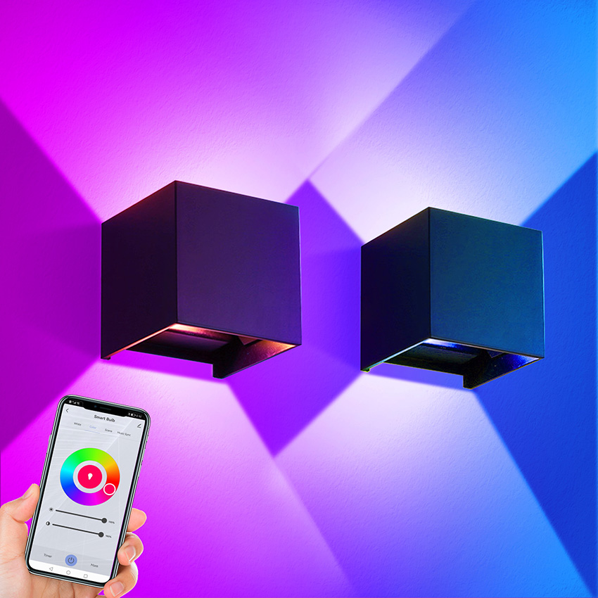 12W LED Outdoor Wall Light RGB - Smart Garden Arduino 评论和价格