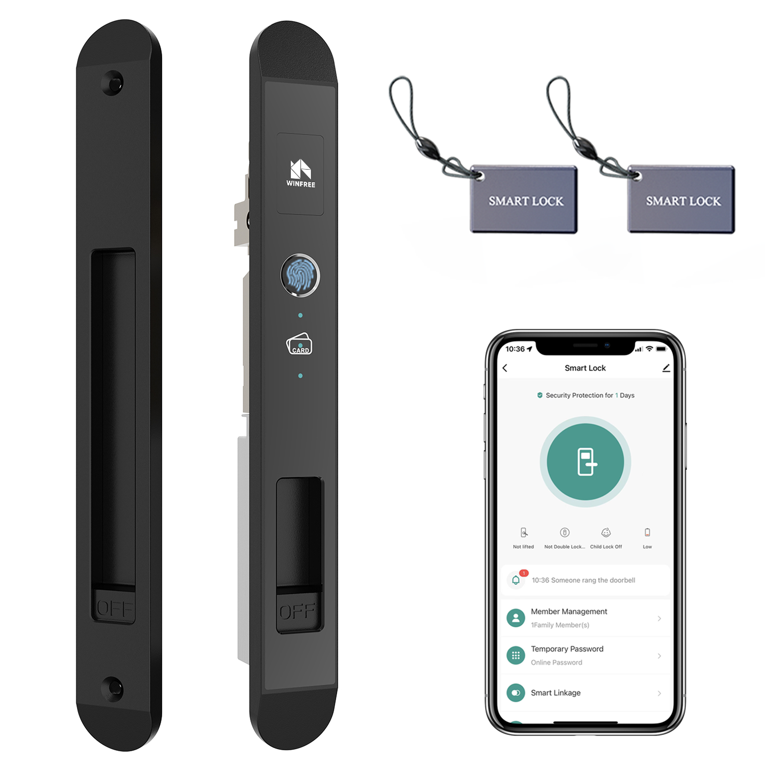 WINFREE Smart Slim Door Lock T - Smart Garden Lock 评论和价格