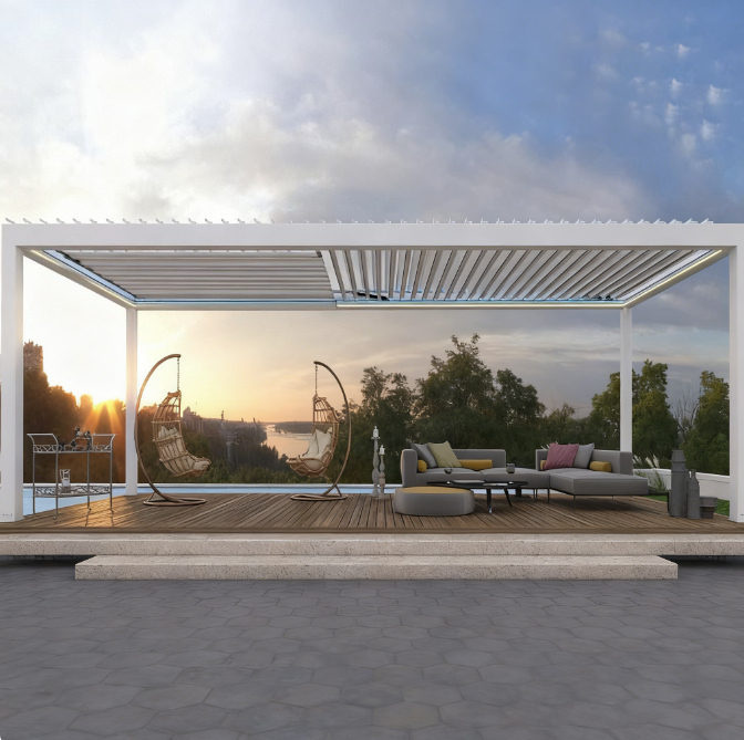 Aluminum Venetian Pergola,Elec - Smart Garden Electric Pergola 评论和价格