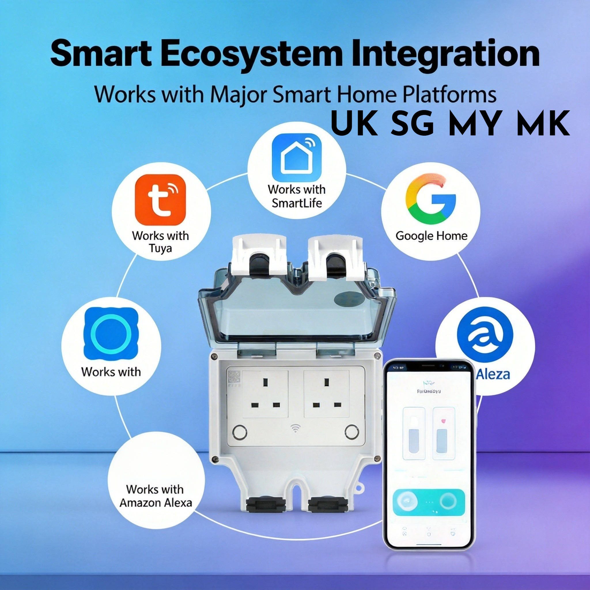 Tuya WIFI Smart Outdoor Socket - Smart Garden Uk 评论和价格