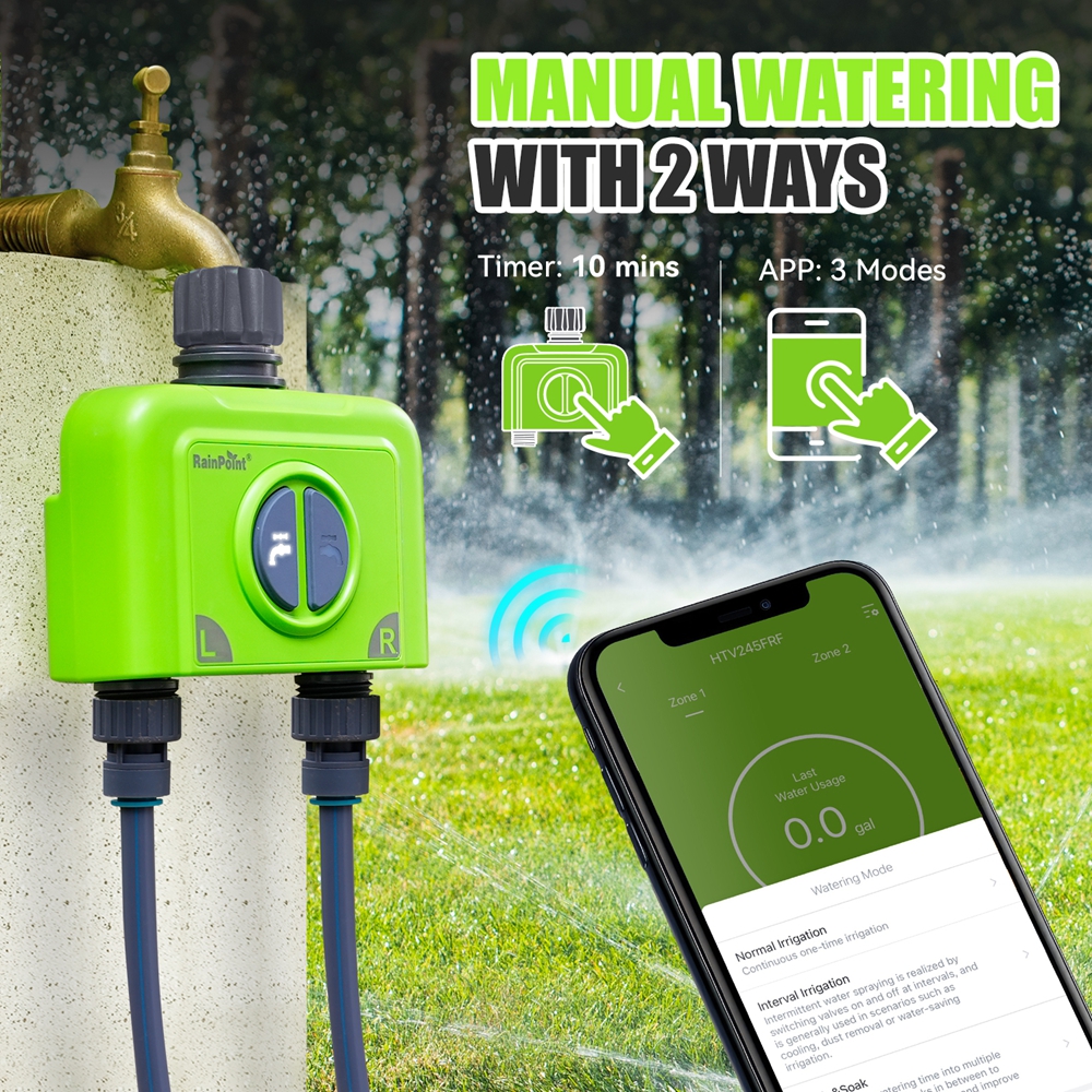 RainPoint 2-ZONE Water Timer W - Smart Garden Irrigation System 评论和价格