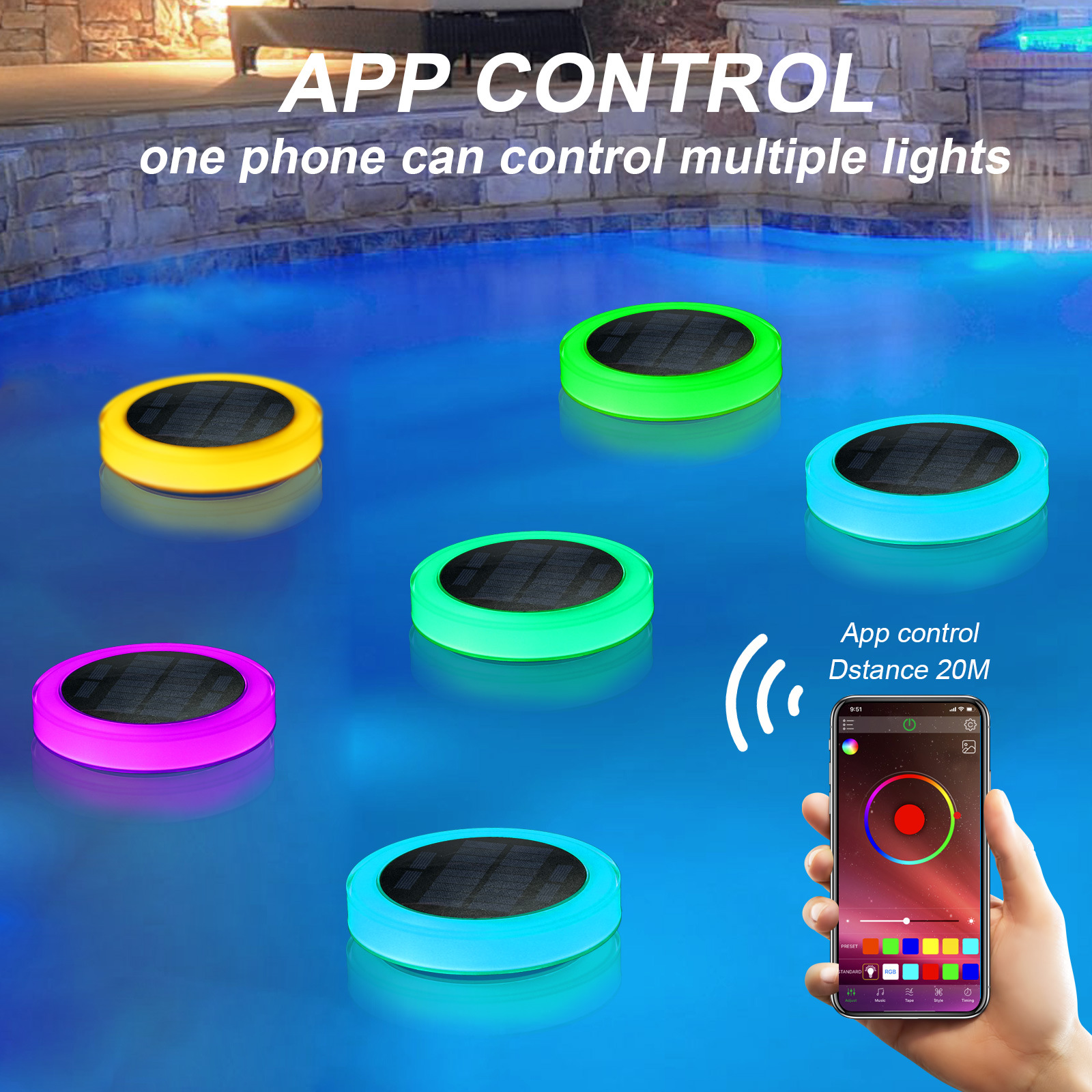Solar LED Water Float Light Ou - Smart Garden Solar Lights 评论和价格