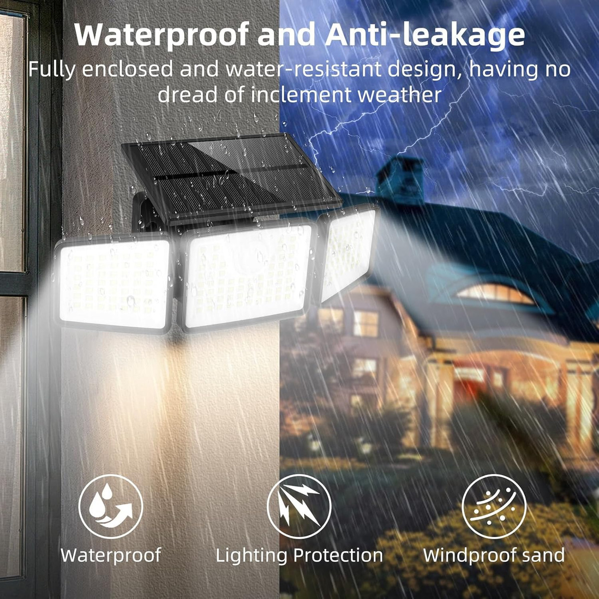 Solar LED Wall Light |Three-he - Smart Garden Solar Lights 评论和价格