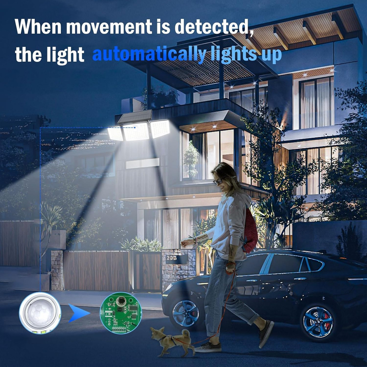 Solar LED Wall Light |Three-he - Smart Garden Solar Lights 评论和价格