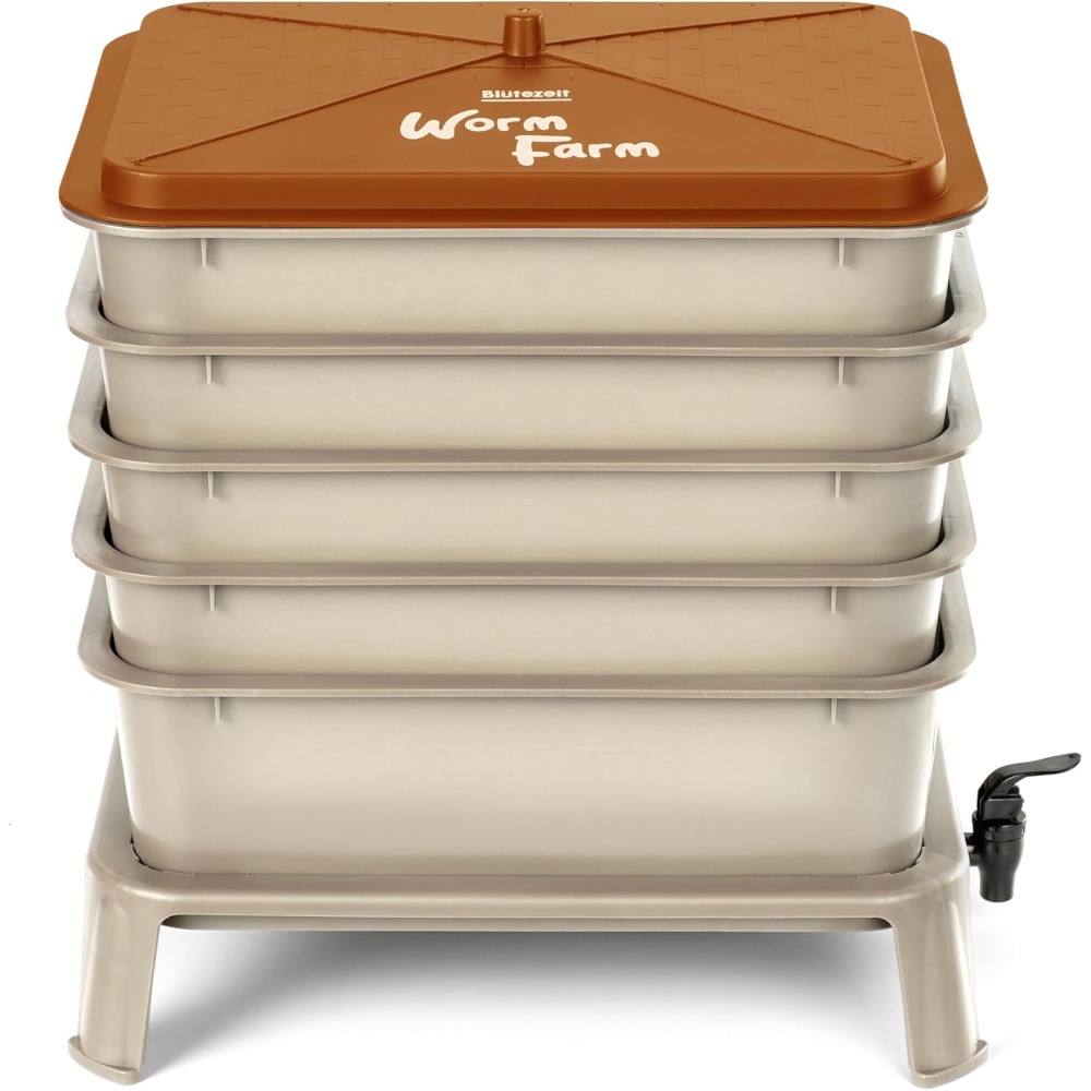 5-Tray Worm Compost Bin, 53QT  - Composting Kit Indoor 评论和价格