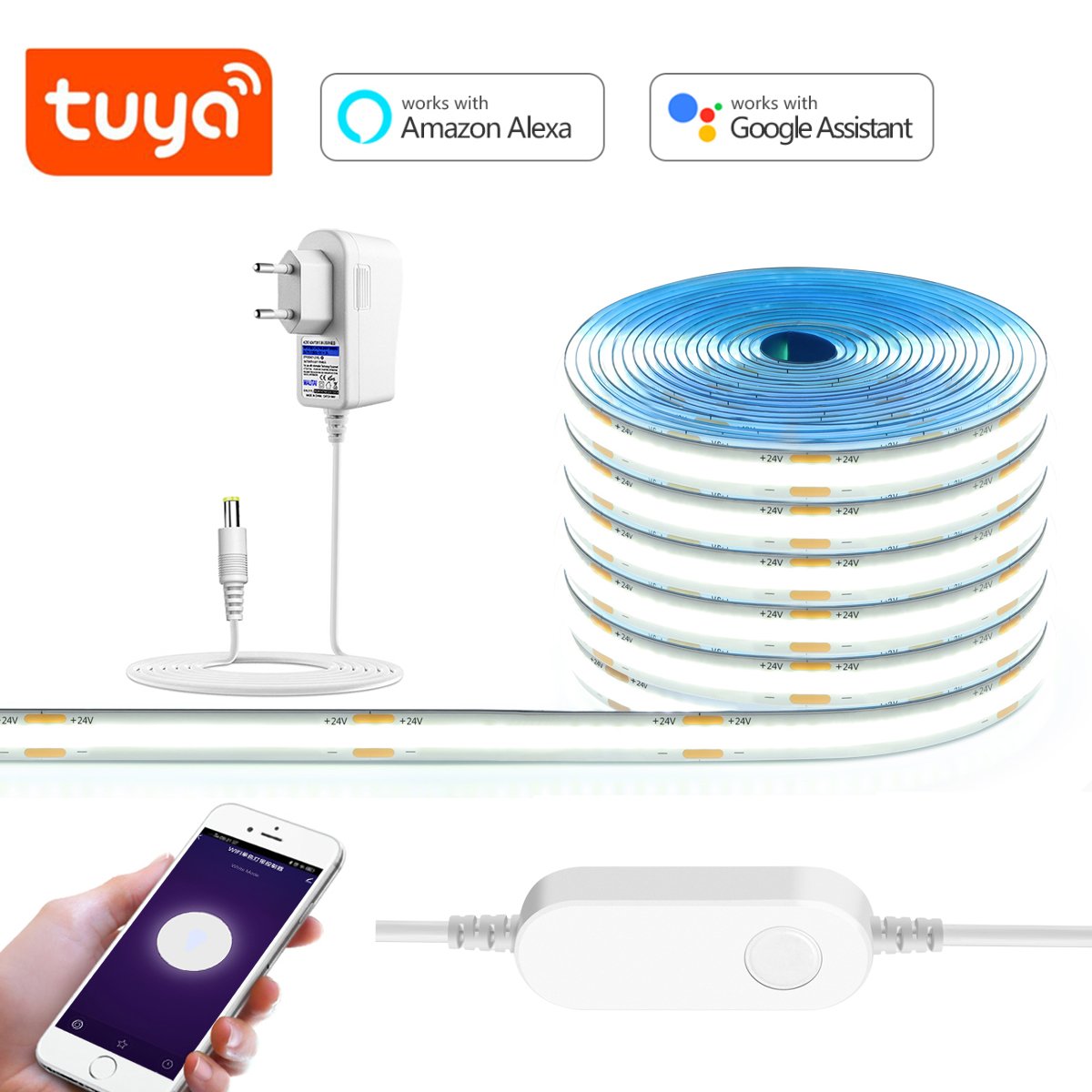 3M 5M 10M 24V COB LED Strip Li - Smart Led Garden 评论和价格
