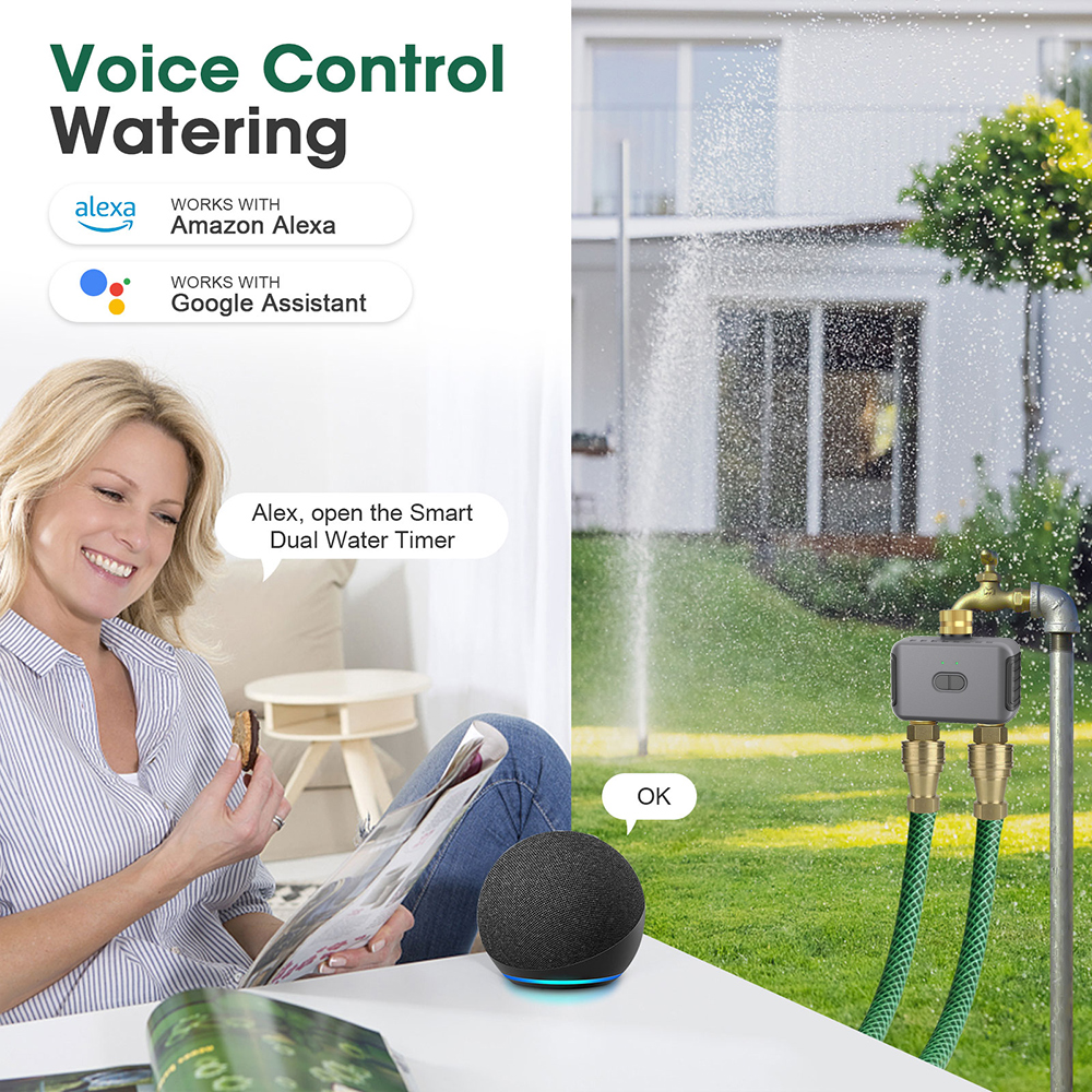 Tuya 2 Zone Watering Timer Gar - Smart Garden Irrigation System 评论和价格