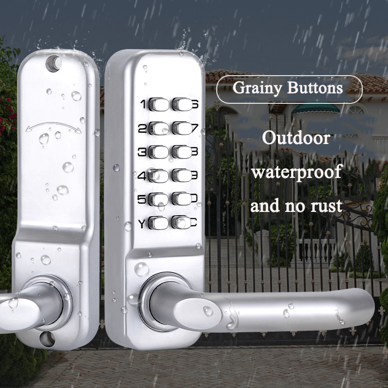 Silver Long Handle Keyless Mec - Smart Garden Lock 评论和价格