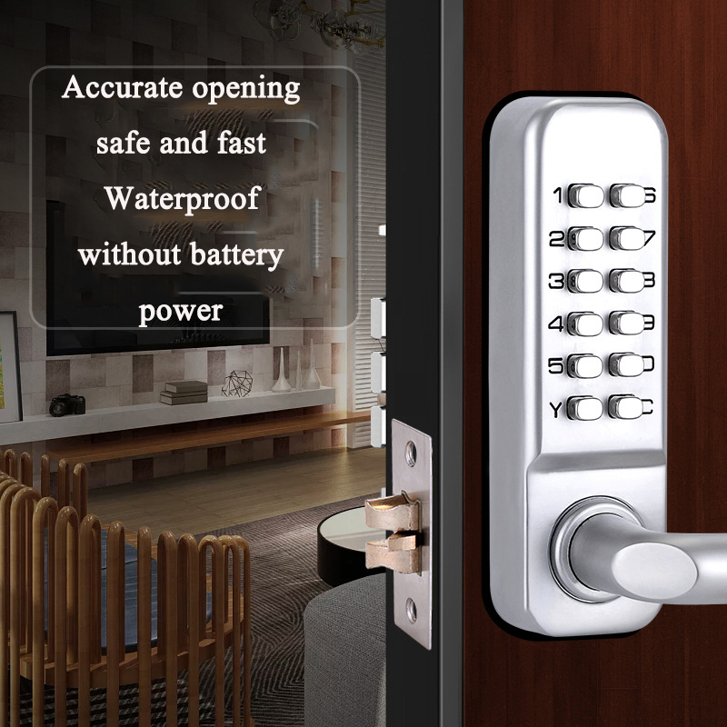 Silver Long Handle Keyless Mec - Smart Garden Lock 评论和价格